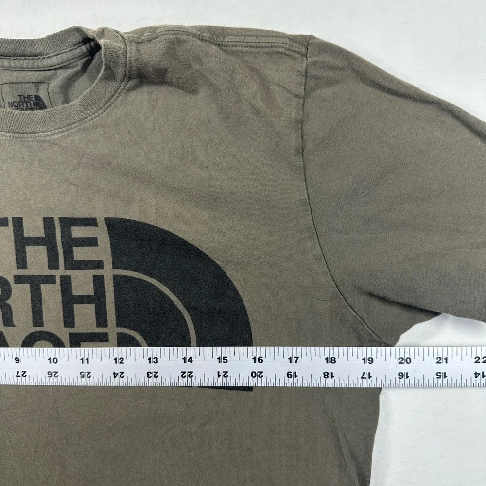 The North Face T Shirt Small Olive Green Logo Graphic Tee Gorpcore Outdoor Hike